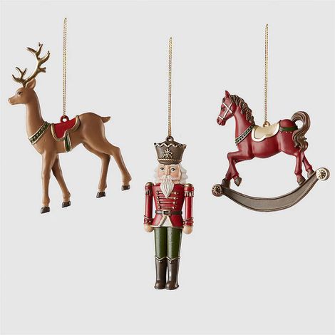 EDG, PENDENTE IN POLIRESINA, ASSORTITO, H10CM, NATALE, DECORAZIONI DI NATALE