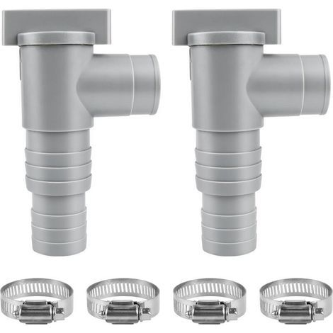2 Pcs vanne d'arrêt Piscine 32mm Vanne d'entretien pour Piscine avec 4 Colliers de Serrage Accessoires d'entretien pour Piscine Hors Sol (1/5)