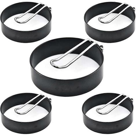 5er-Pack Antihaft-Eierringe für Bratpfanne, Brat-Ei-Maker-Formen, Eierringe zum Braten von Kocheiern, Bre (1/5)