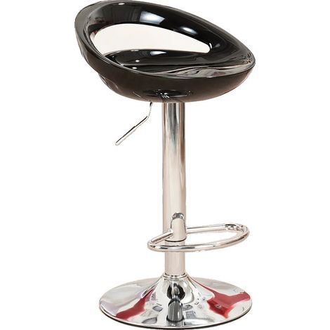 Chaise de Bar, Hauteur Réglable, Design Minimaliste Moderne, noir (1/2)