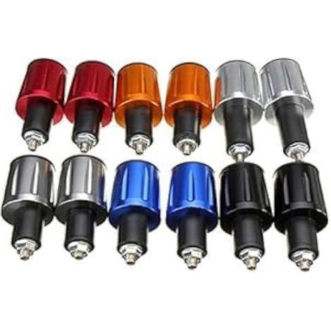 JenNiFer 7/8 Zoll (22 mm) Universal-Motorradlenkergriffe, beschwert, vibrationsdämpfend – Schwarz (1/5)