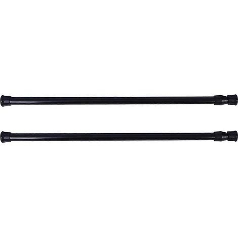 Lot de 2 barres de rideau réglables et extensibles, avec système de tension pour rideau de douche. (1/5)
