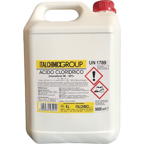 Acido Muriatico Puro ITALCHIMICI - Tanica da 5 Lt