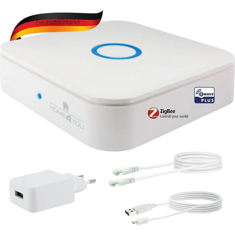 SCHWAIGER HA102 Gateway SmartHome 2. Generazione Z-Wave Plus Zigbee Homeautomation Stazione base per la casa intelligente (1/5)