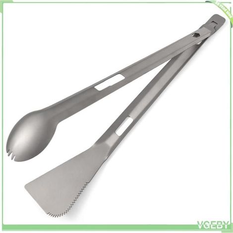 Pince multifonction - FAFEICY - TOMSHOO - Titane - Démontable cuillère/fourchette - Bord dentelé antidérapant (1/5)
