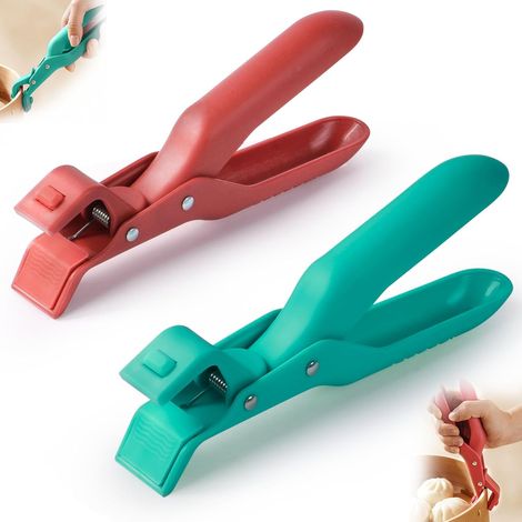 Pinzas de cocina multiusos de silicona JSSEVN, clip de silicona anti-quemaduras, clip de soporte anti-quemaduras para cuencos. (1/5)