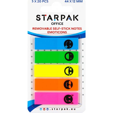 Pestañas de índice. Emoticonos de 5 colores.
