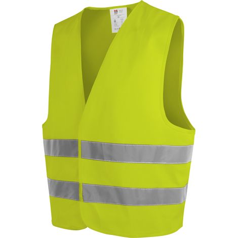 Würth Modyf – Gilet haute-visibilité jaune fluo EN20471 – Taille unique – 2 bandes réfléchissantes 5cm – Tissu fluorescent pour chantiers humides (1/3)