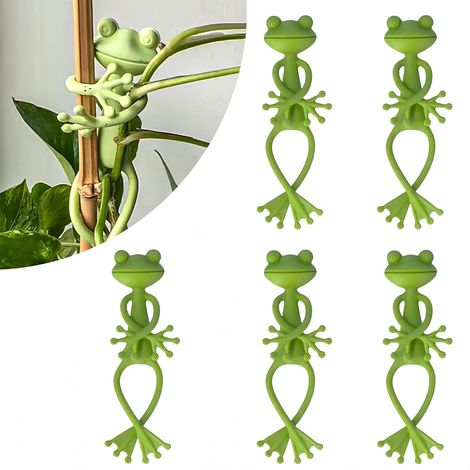 4 Pièces - Support De Plante - Tuteur Pour Plantes - Fixation Robuste Pour Vignes Et Tiges - Décoration Jardin Et Intérieur - Vert - 15cm (1/5)