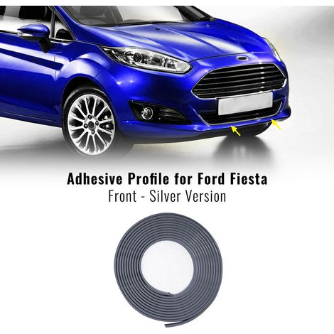Profilo Adesivo per Dam Paraurti Ford Fiesta con Biadesivo 3M APT - Confezione: ANTERIORE - Colore: ARGENTO