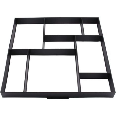 QORVA-Moule à pavés en plastique 60 x 50 cm, pavés de taille moyenne, moules à béton, pierres, dalles de jardin, allée, pavage, moule pour chemin, fabricant de trottoirs