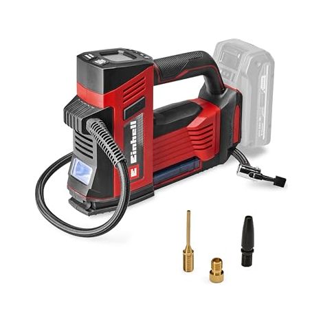 Einhell compresor de coche con batería CE-CC 18/23 D Li-Solo Power X-Change (18 V, máx. 11 bar, manómetro digital con pantalla digital LCD, función de desconexión automática, sin batería)