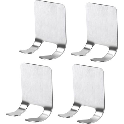 Rasierhaken aus Edelstahl, multifunktionale Haken, geeignet für Badezimmer, Schlafzimmer und Küchen, 4er-Pack. (1/5)