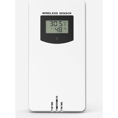 Capteur extérieur de la station météo 3378QX, affichage de la température extérieure et de l'humidité, distance de transmission maximale de 60 mètres, pour surveiller la température extérieure sur le