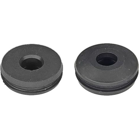2x Passe cloison universel pour durite passage Ø9mm en caoutchouc noir Gaine Câble Tuyau Flexible Tondeuse Tracteur Débroussailleuse Bouchon Carburant, Ø25mm 1 trou (1/3)