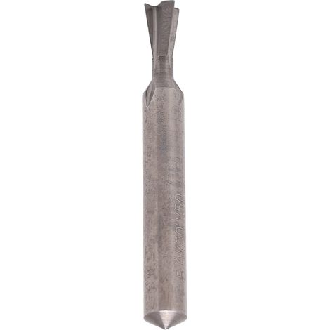 Fraise à queue d'aronde universelle en carbure de tungstène, tige de 6 mm de diamètre, 4 cannelures, longueur de 50 mm (80°) (1/5)