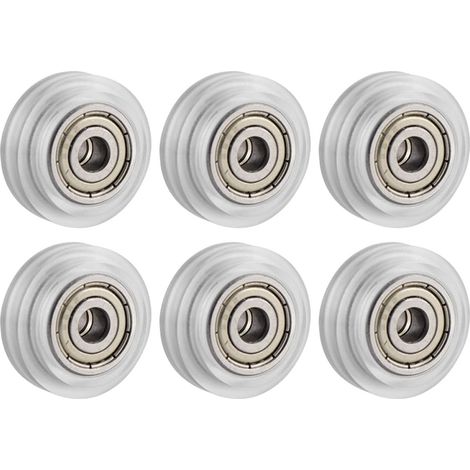 Poulies Rondes Lot de 6 Résistance à L'usure en Plastique Blanc Roulements à Billes pour Alignement de et Câbles pour Imprimante 3d (1/5)