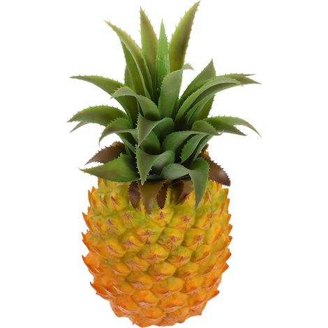 Modèle D’Ananas Artificiel Réaliste Fruit Simulé Décoratif en Matériau Solide Couleur Vive Résistante à la Décoloration Accessoire Photo pour Décoration Intérieure et Commerce (1/5)