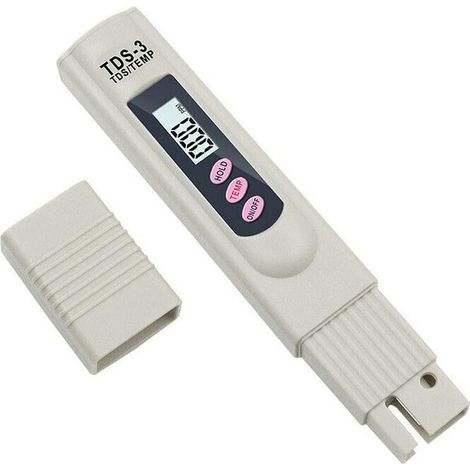 Tester Misuratore di Qualità dell'acqua LCD a proposito Tester Digitale di Temperatura PPM Tester di Purezza dell'acqua, 0-9990 PPM Misurare l'acqua di coltura Idroponica Piscina Aquarium Spa (Non Tes (1/5)