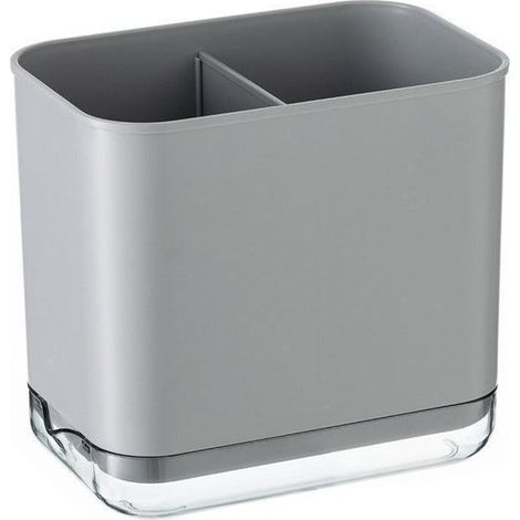 Égouttoir à couverts multifonctionnel, boîte de rangement, égouttoir à cuillères gris (1/5)