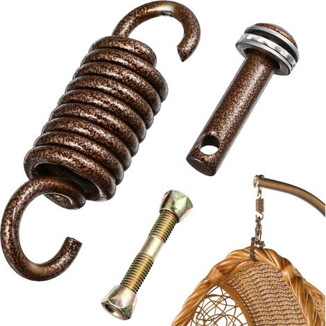 1 lot de crochets de balançoire à ressorts, crochet d'extérieur pour suspendre des hamacs, chaises de balançoire d'extérieur, sac lourd, kit de fauteuil suspendu, pièces de hamac (1/5)