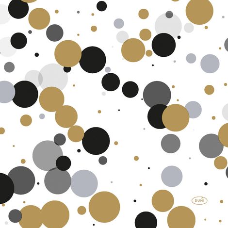 Duni Servietten Bubbles Black 33 x 33 cm - 20er Pack Serviette