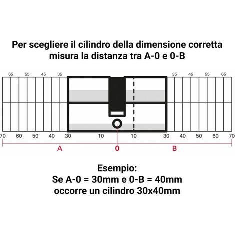 Cilindro europeo TRANSIT 2 a pomolo 35X40 nichelato 3 chiavi reversibili - THIRARD