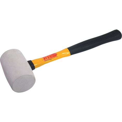 Hit MAZZUOLA CON TESTA IN GOMMA BIANCA MANICO IN FIBRA DI VETRO  gr. 600 6.00 pz