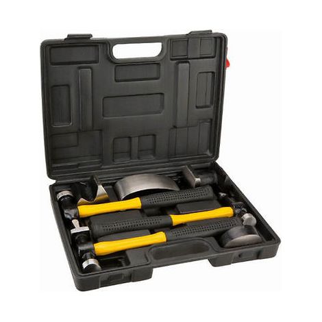 KIT MARTELLI E TASSI DA CARROZZIERE RIPARAZIONE AUTO CON VALIGETTA SET 7PZ