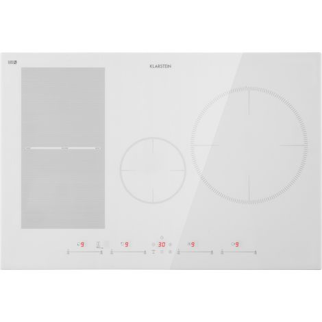 Klarstein – Plaque induction 7500W – 4 foyers – Surface vitrocéramique – Technologie VarioHeating – Contrôle tactile – Minuterie jusqu'à 99 min