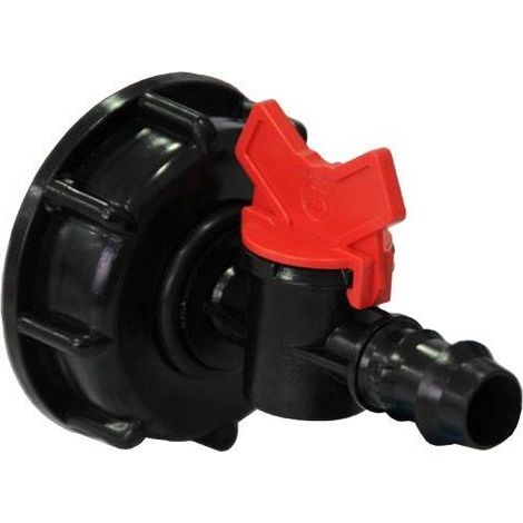 Raccord avec mini vanne canelée 20mm male (1/2)