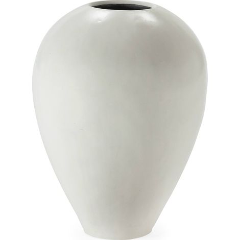 Cache pot blanc en fibres ciment style contemporain pour terrasse - blanc mat fibres ciment