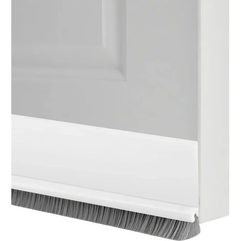 brosse bas de porte auto-adhésive 100 cm blanc balai de porte isolant contre le froid et la chaleur calfeutrage phonique étanche ajustable pour portes intérieures et extérieures (1/5)