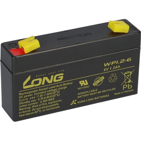 AGM BLEI AKKU BATTERIE 6V 1,2Ah kompatibel für USV BLEIGEL GEL + LADEGERÄT 6V (1/5)