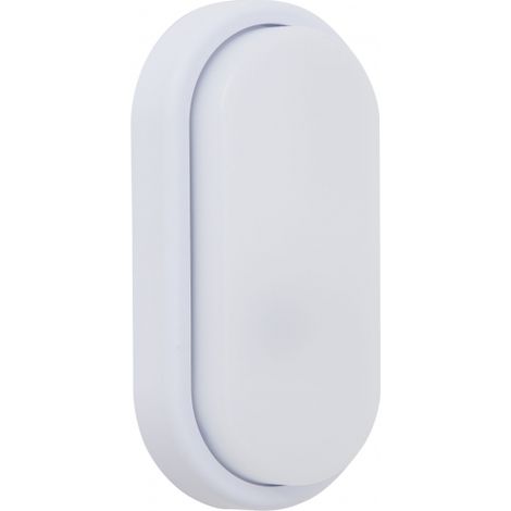 Aplique surf ecovision oval ip65 1x18w led 1200lm 6400k 120°l.10xan.5xal.20cm policarbonato blanco