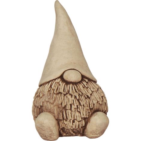 Nano della foresta con lunga barba, statuetta in cemento per il giardino, 27 cm