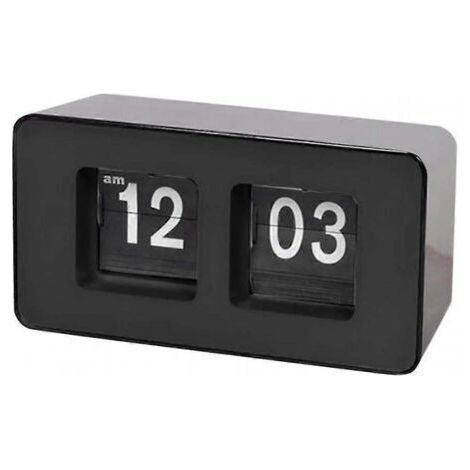 Réveil numérique d'hôtel, horloge à affichage à bascule, réveil minimaliste pour salon ou bureau, horloge calendrier silencieuse (1/4)