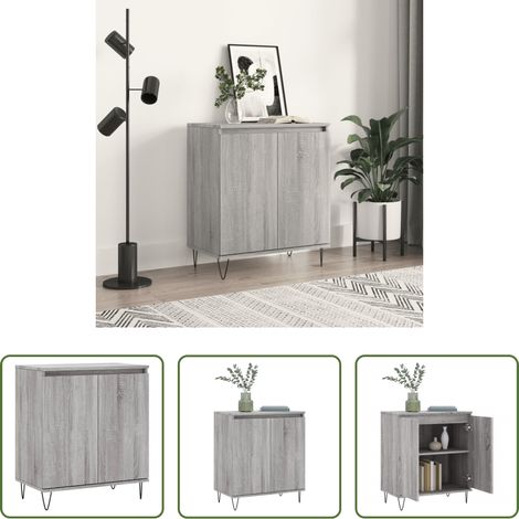 vidaXL Beistelltisch -  Sideboard Grau Sonoma 60x35x70 cm Holzwerkstoff (1/5)