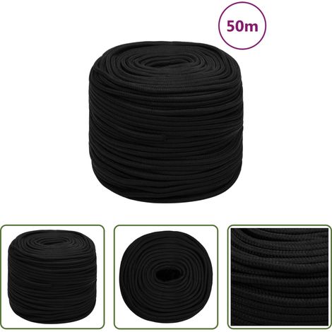 Polyesterseil - Arbeitsseil Schwarz 10 mm 50 m Polyester (1/5)