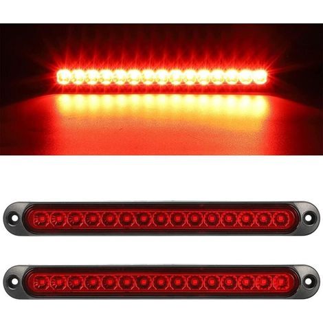 Stück 12–24 V 15 LED Anhängerbrems- und Rücklichtleiste, wasserdichte Rückleuchten, Positionsleuchten, Kennleuchten für Geländewagen, Transporter, PKW, Wohnmobil, UTV, ATV (1/4)