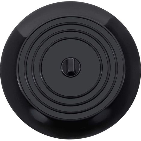 Silicone Bathtub Plugs, Sink Stopper, Kitchen Sink Stopper, 6" Diameter, for Kitchens, Bathrooms and Laundry Rooms, Universal Drain Stopper (1 Piece, Black) (1/4)