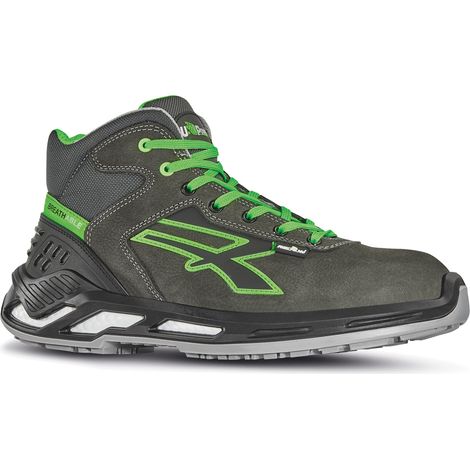 Scarpe antinfortunistiche alte U-Power Daryl S3 SRC CI ESD-43Antracita/Verde - 43