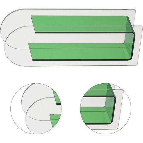 Vase minimaliste moderne en acrylique transparent, décoration de bureau, composition florale pour salon, fleurs fraîches cultivées dans l'eau, vert pin semi-coloré. (1/5)