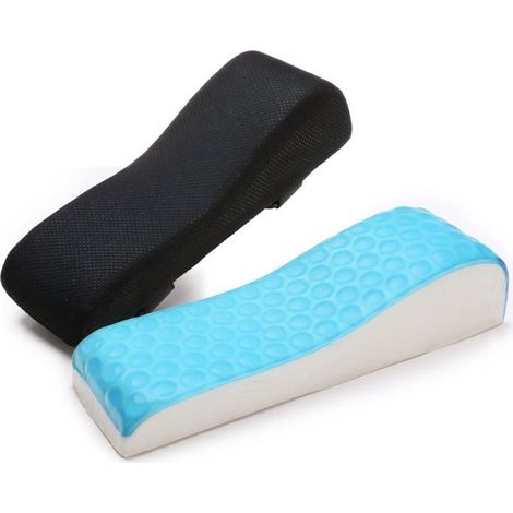 Ecleanfy - Lot 2 Accoudoirs Ergonomiques Gel et Mousse Mémoire - Pour Chaise Bureau/Gaming - Soulagement Coudes et Amélioration Confort (1/5)