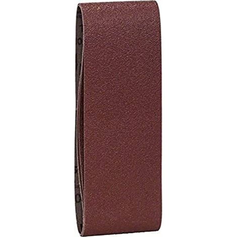 Bosch 2609256209 - Set di 3 strisce abrasive per levigatrice a nastro 75x457 mm, grana 60-80-100x1 (1/4)
