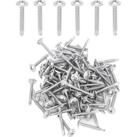 Vis 410 inox autoforeuses cruciformes M4.2x32mm, lot de 500 pièces, kit de fixation professionnel (1/5)