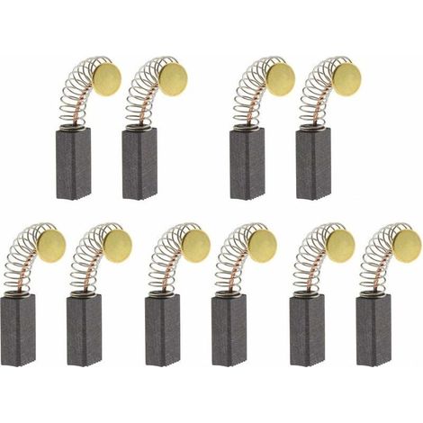 5 Paires Balais de Charbon Moteur Pièces de Rechange Universelles d'outil Électrique pour Meuleuse d'angle Ponceuse Orbitale (1/5)