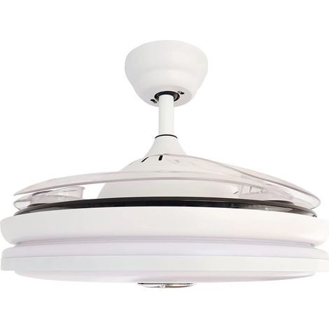 Ventilateur de Plafond avec télécommande, 3 Couleurs LED, Blanc, diamètre Total 106 cm (1/3)