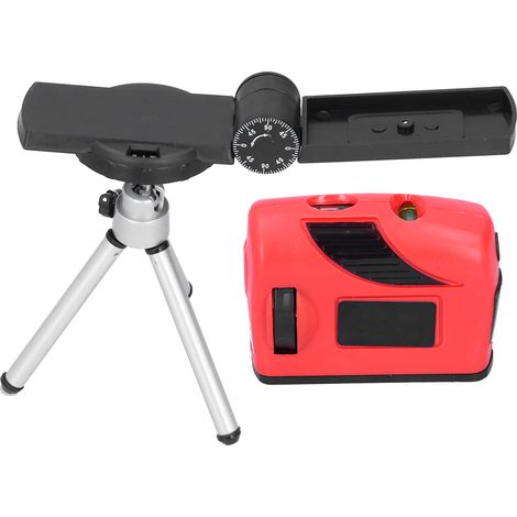 Niveau à bulle multifonction 4-en-1 outil de mesure laser ligne rouge avec support 3V (1/5)