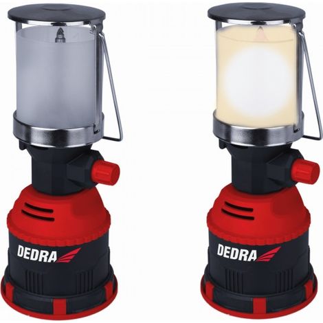 DEDRA 80W Gas-Campinglampe - Piezozündung, 190g Kartusche (1/2)